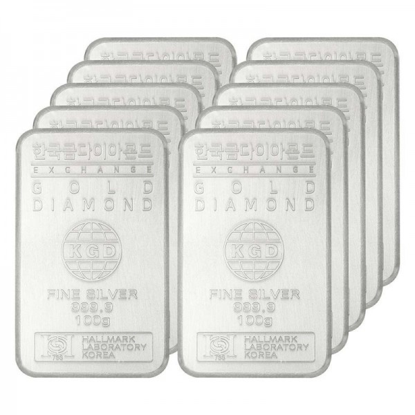 投資用 シルバーバー 1000g (10個) 要約情報及び購入 概要情報および購入